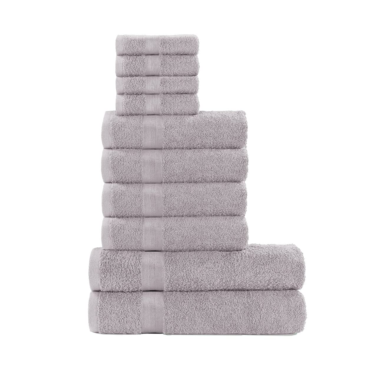 10 Piece Cotton Towel Bale Set - 500 GSM Absorbent - Dim Grey