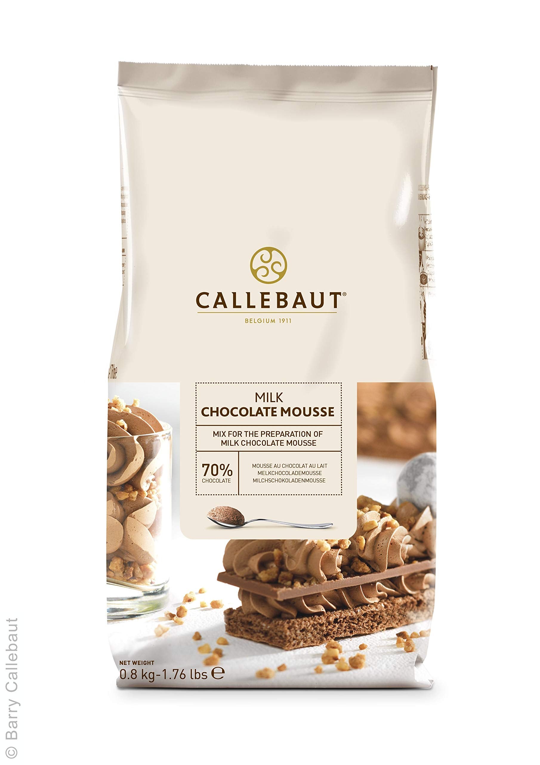 Callebaut Milk Chocolate Mousse Powder – Instant Dessert Mix, 800g