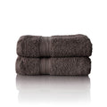 ALCLEAR Terry Hand Towels - 2 Pack 100% Cotton Oeko-Tex - Anthracite