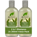 Dr Organic Hemp Oil 2 in 1 Shampoo and Conditioner for Thinning Hair - 2 Pack