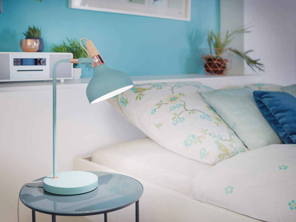 Paulmann Neordic Juna Table Lamp – Scandi Wood & Metal Bedside Light