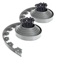 VOUNOT 20m Flexible Plastic Lawn Edging Border with 60 Pegs - Grey