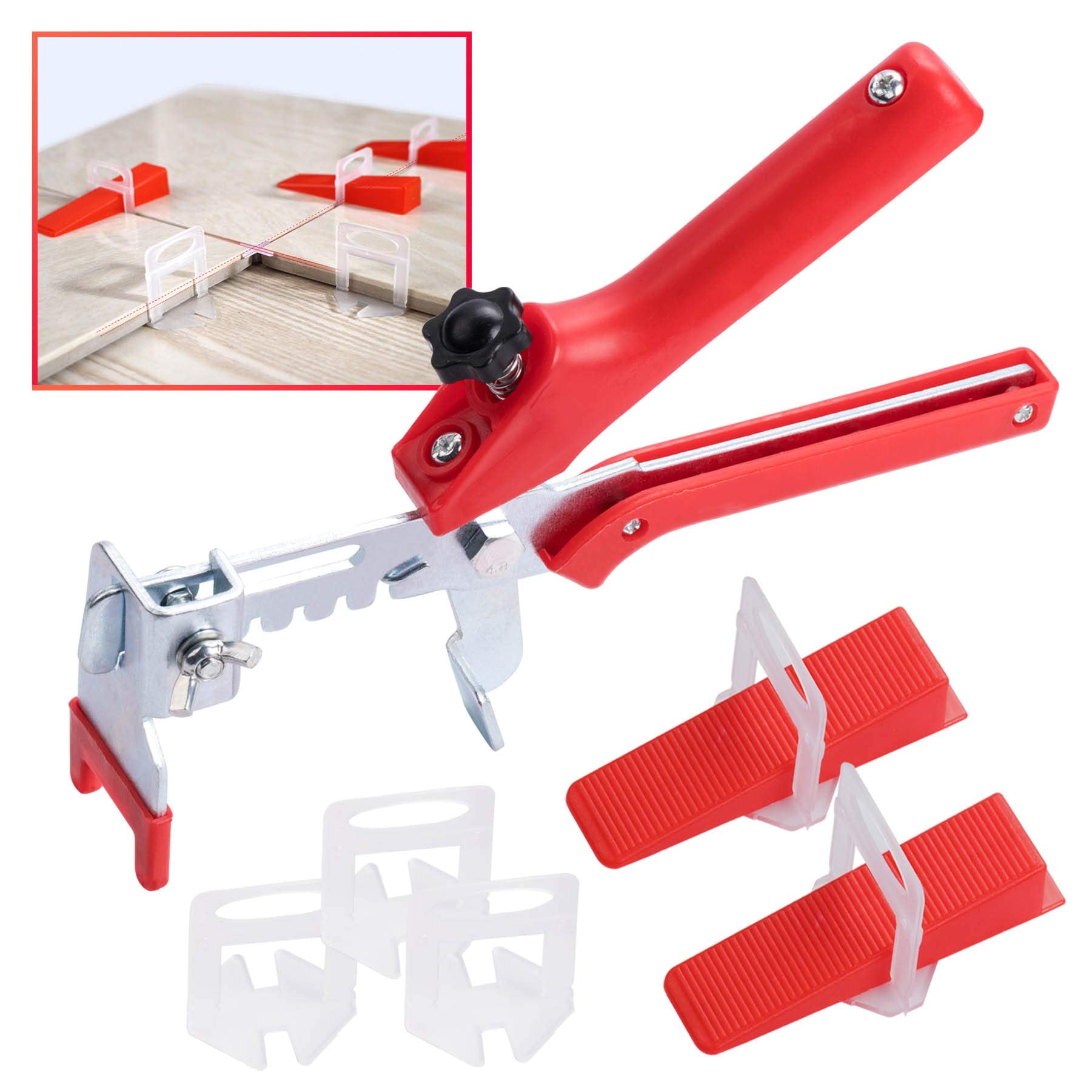 Jolof Store 400PCS Tile Leveling System - 2mm Spacers & Wedges with Pliers