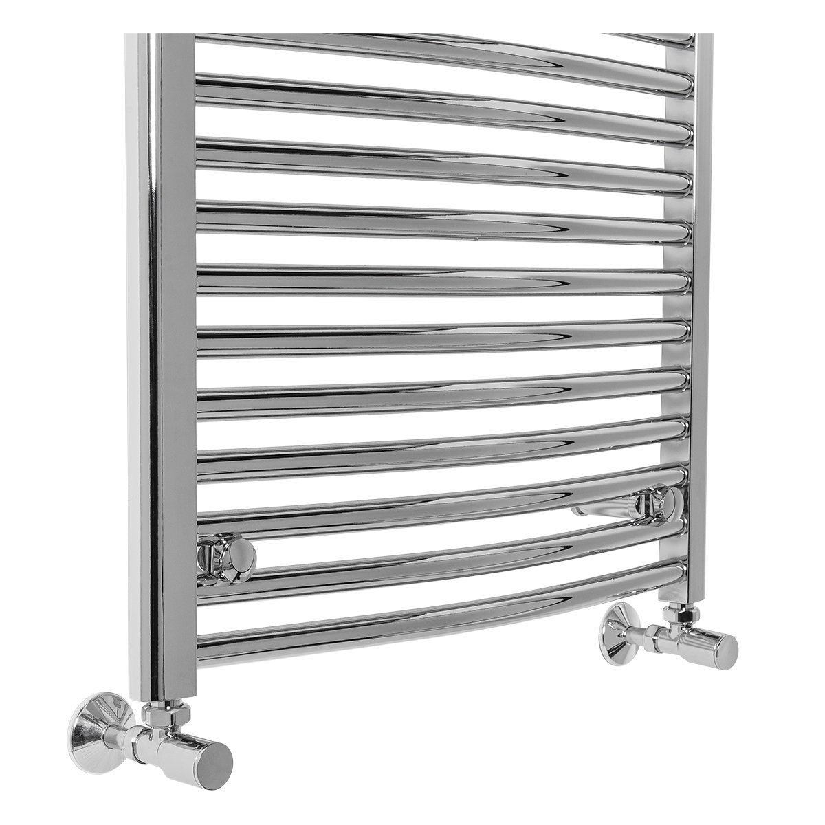 Warmehaus Curved Heated Towel Rail Radiator Ladder Chrome 1200x600mm - image 5