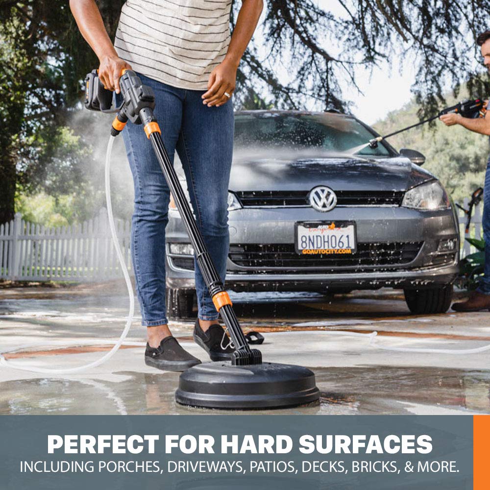 WORX Hydroshot Surface Cleaner Attachment – 12-Inch Dual Nozzle, Black