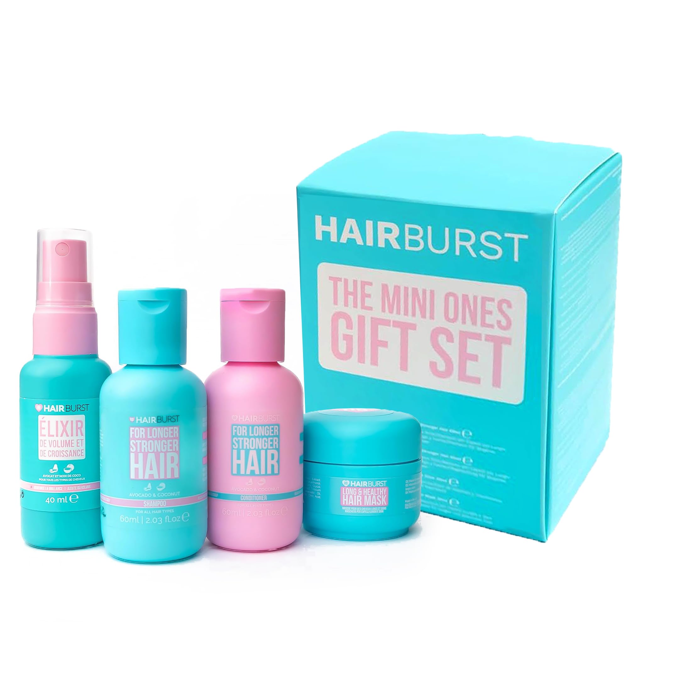 Hairburst Travel Gift Set | Mini Shampoo, Conditioner & Hair Growth Mask