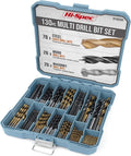 Hi-Spec 130pc Mixed Drill Bit Set | HSS Titanium Coated 1-10mm Bits