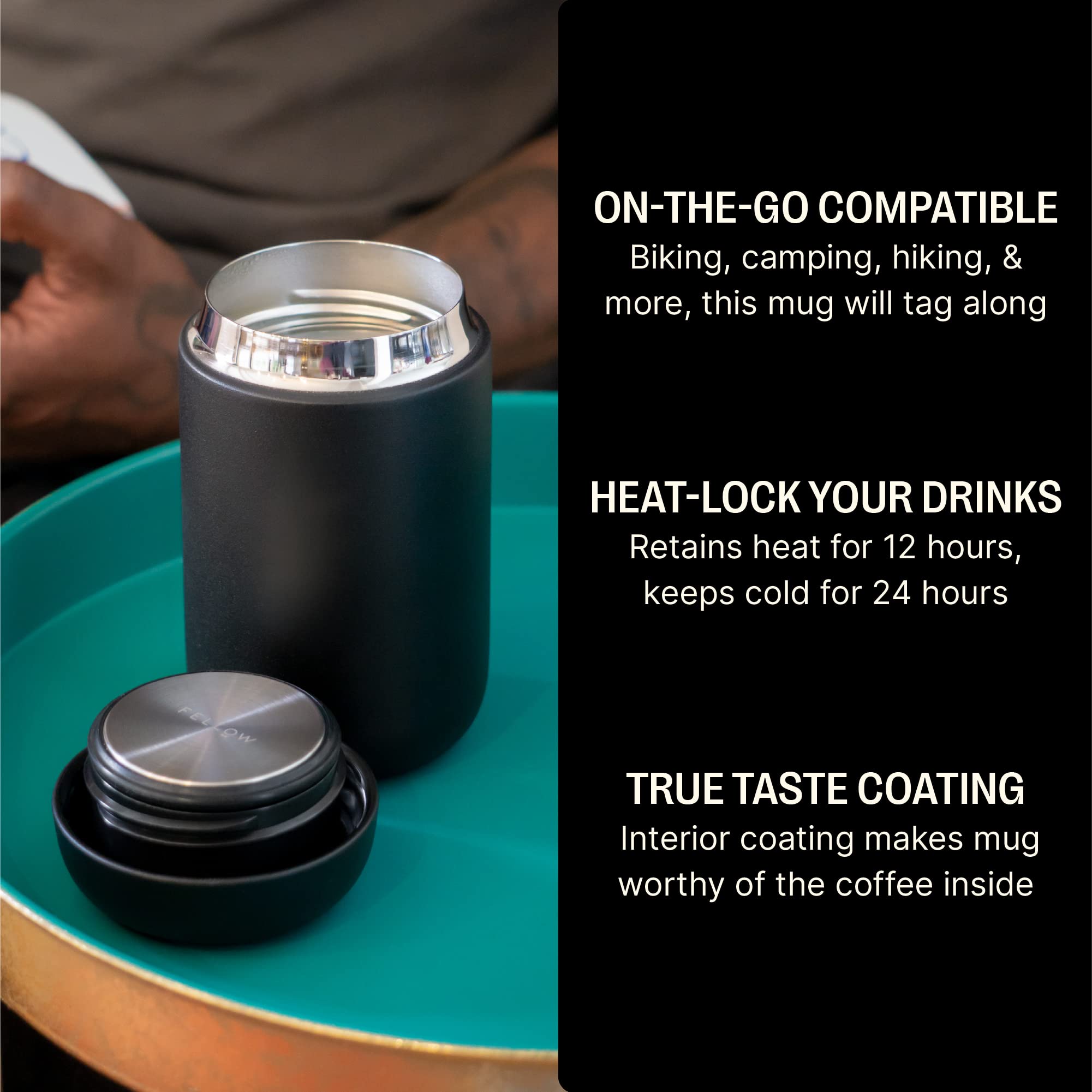 Fellow Carter Move Travel Mug – 16oz Insulated Stainless Steel Tumbler