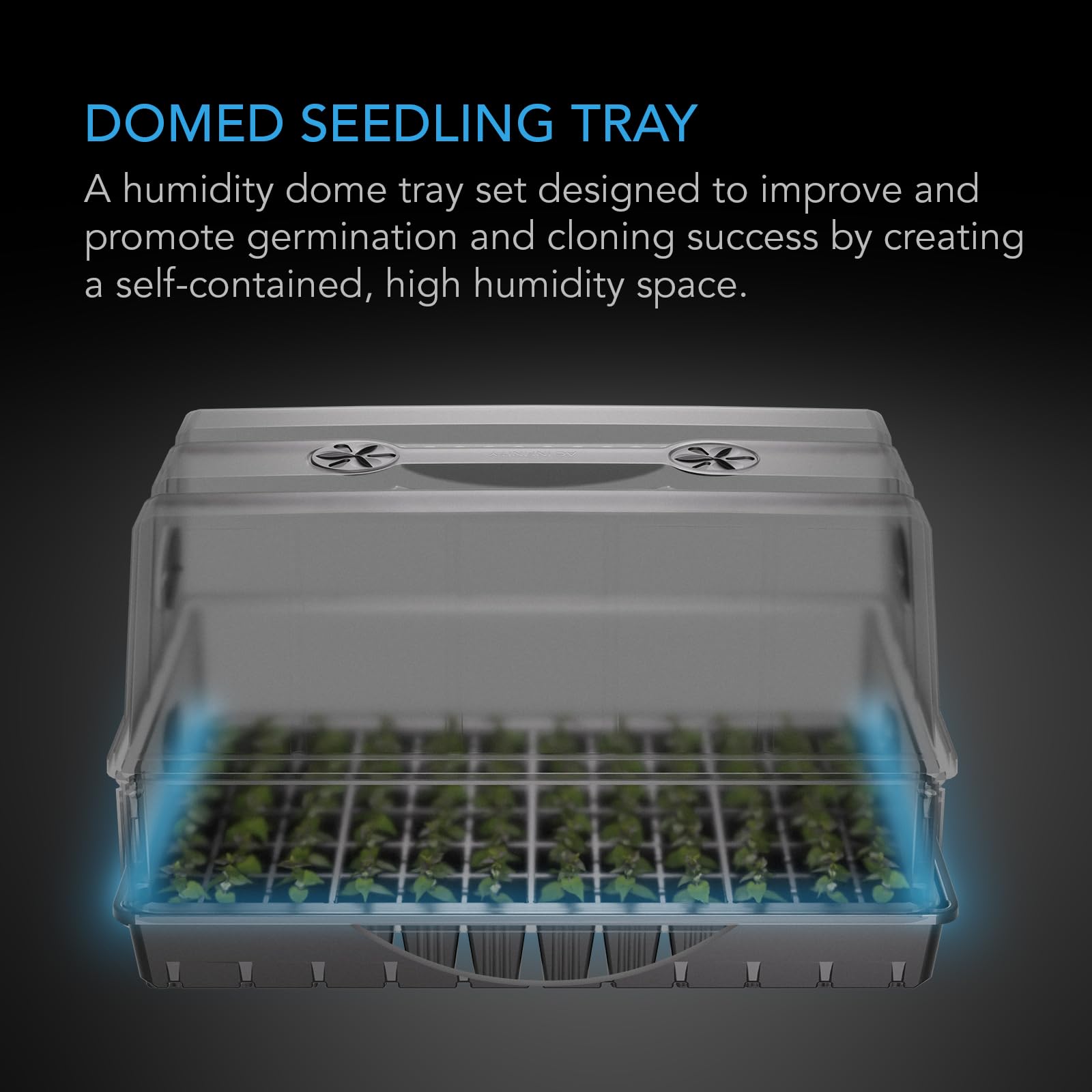 AC Infinity Humidity Dome Germination Kit | 72-Cell Seedling Tray