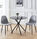 Hallowood Furniture Cullompton 90cm Round Dining Table and Chairs Set 2 - image 1