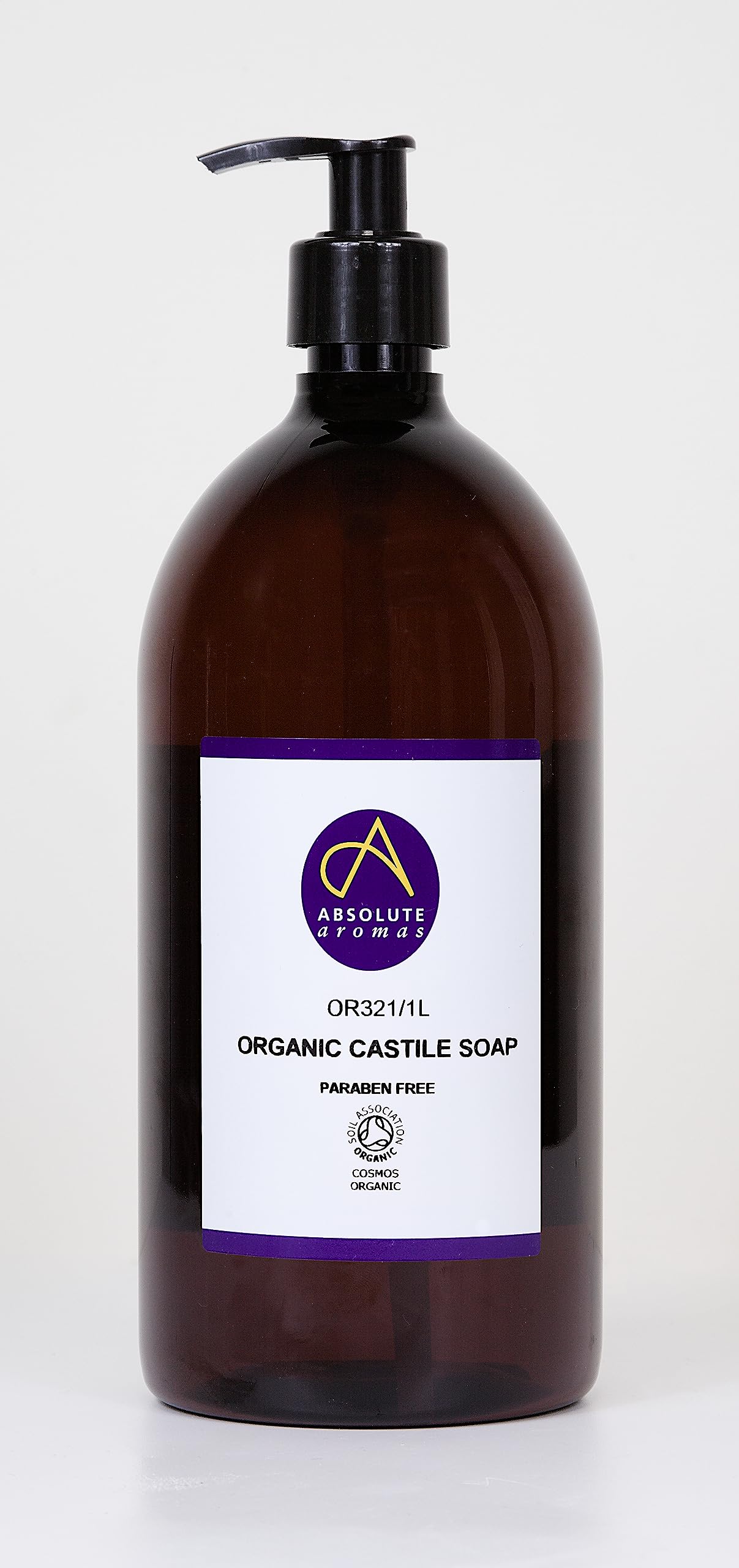 Absolute Aromas Organic Castile Liquid Soap – Natural & Unscented 1L