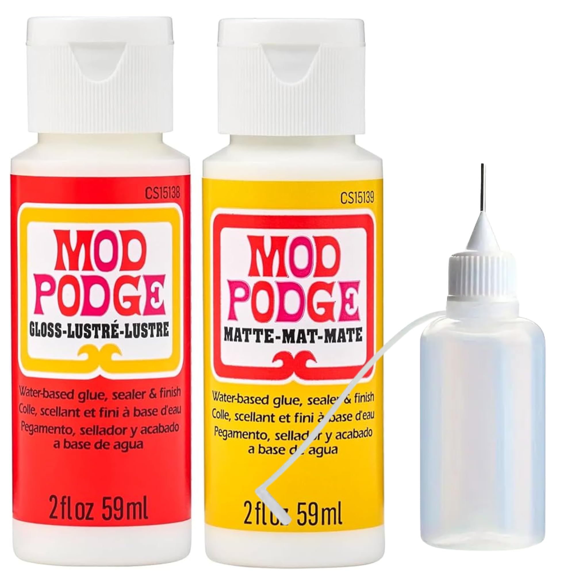 Mod Podge Decoupage Glue & Sealer Bundle - Matte & Gloss with Applicator