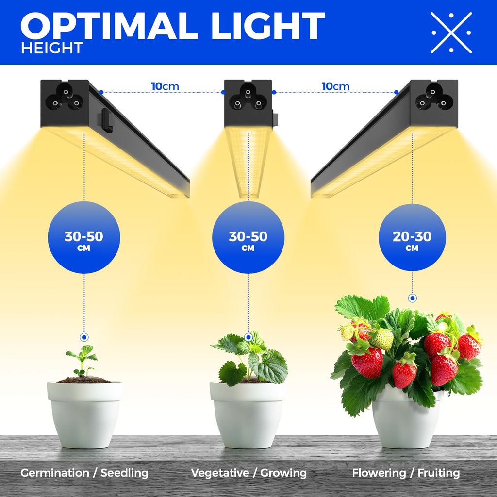 Barrina T5 1FT Full Spectrum LED Grow Lights – Magnetic Black, 6-Pack