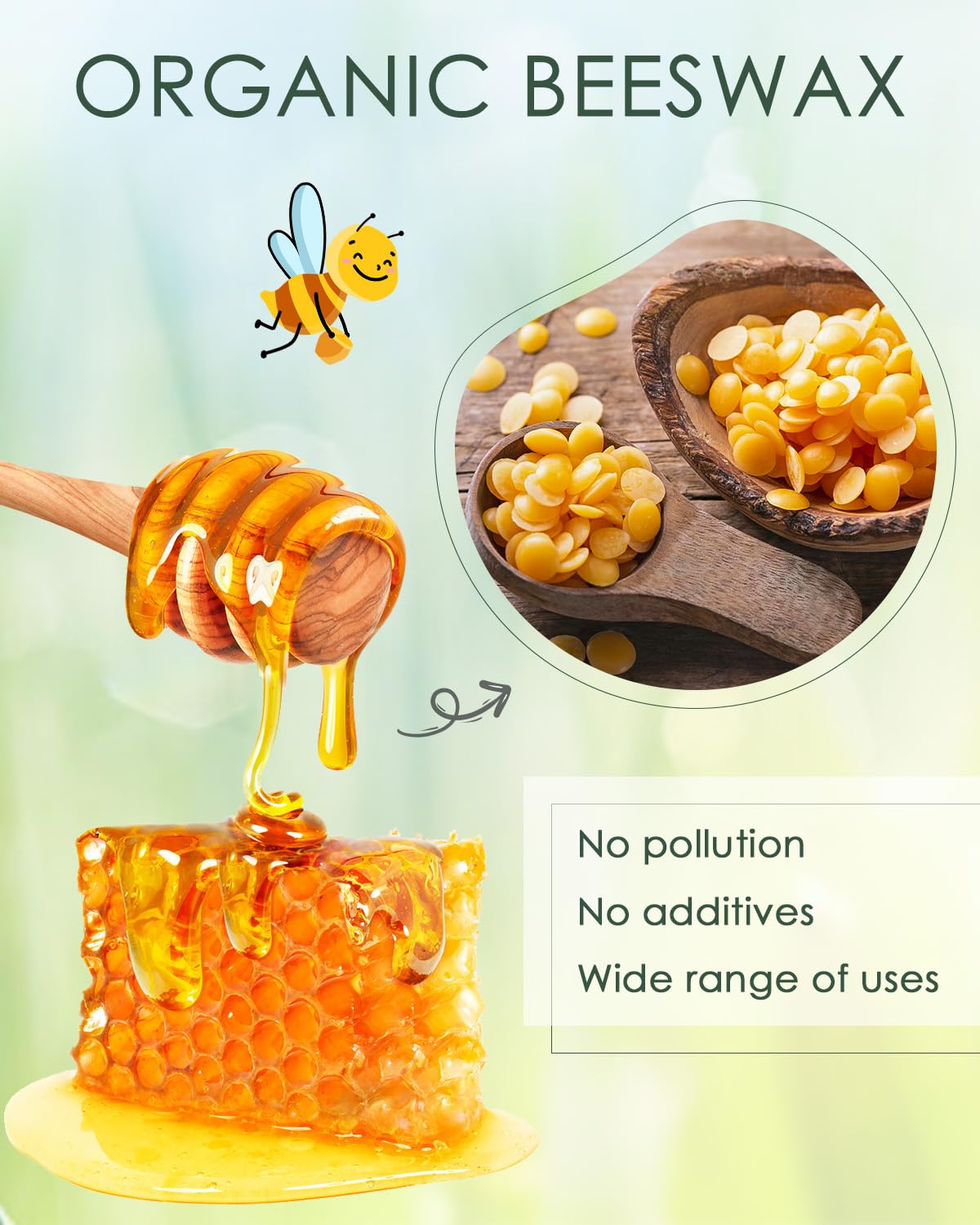 Yellow Beeswax Pellets – Organic Cosmetic Grade for DIY Candles