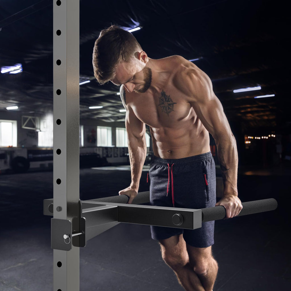 Kipika Y-Shaped Dip Bar Attachment for 2x2 and 3x3 Power Racks