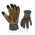 Vgo Men's Pig Leather Gardening Gloves | Thornproof Touchscreen Work Gloves