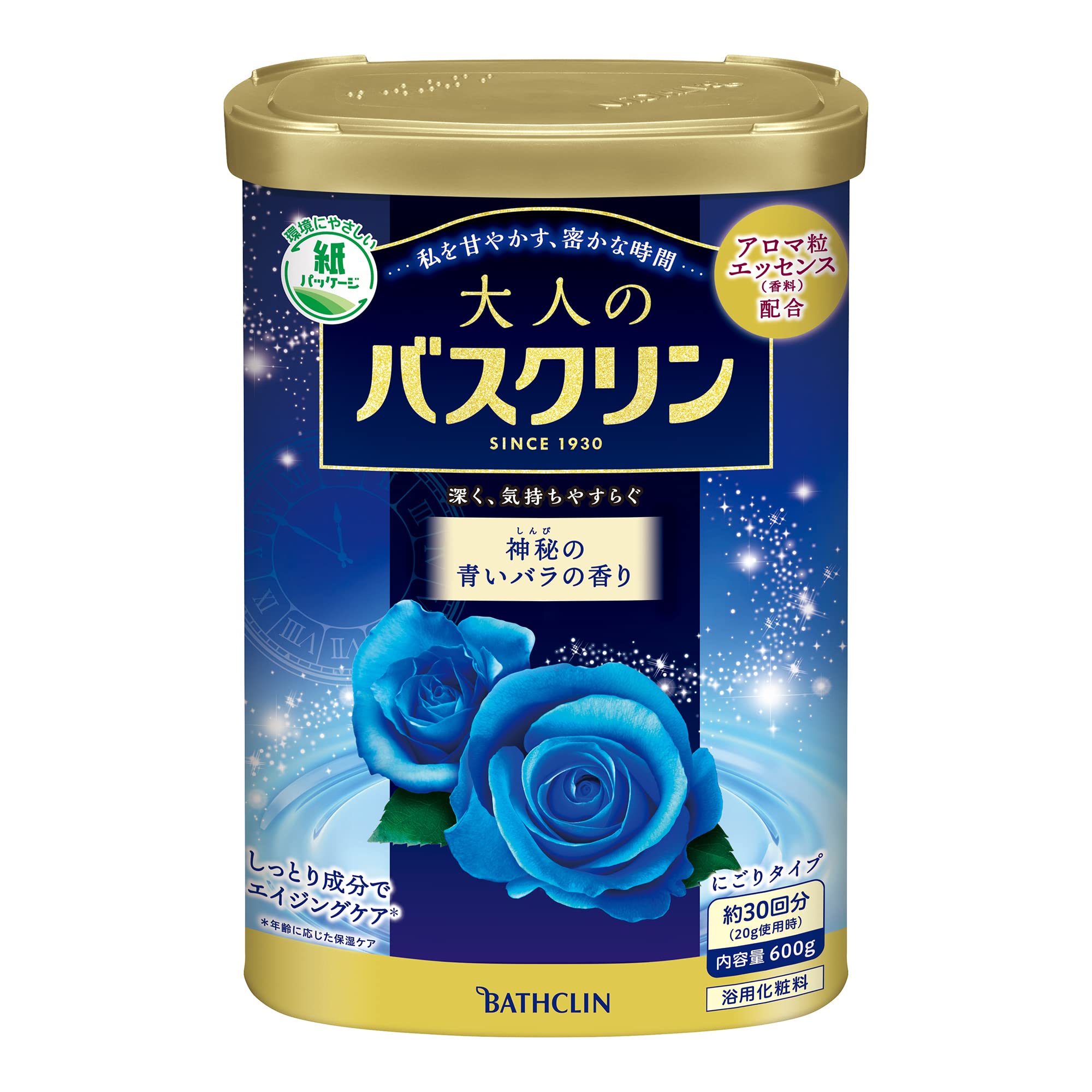 Bathclin Bath Salt – Mysterious Blue Rose Scented Body Soak, 600g