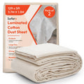 Laminated Cotton Dust Sheets - 12x5ft Paint Drop Cloth (2 Pack)
