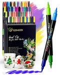 Maxesla 120-Color Acrylic Paint Pens – Dual-Tip Waterproof Markers