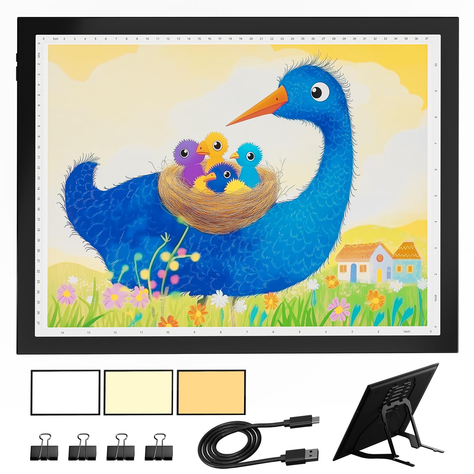 DONPODER A3 Light Pad for Diamond Painting | 10-Level Tracing Board with Stand