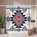 Woutay Navajo Aztec Shower Curtain | Waterproof Mold Resistant Polyester