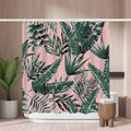 Jolof Store Tropical Palm Leaf Shower Curtain | Mold Resistant Polyester
