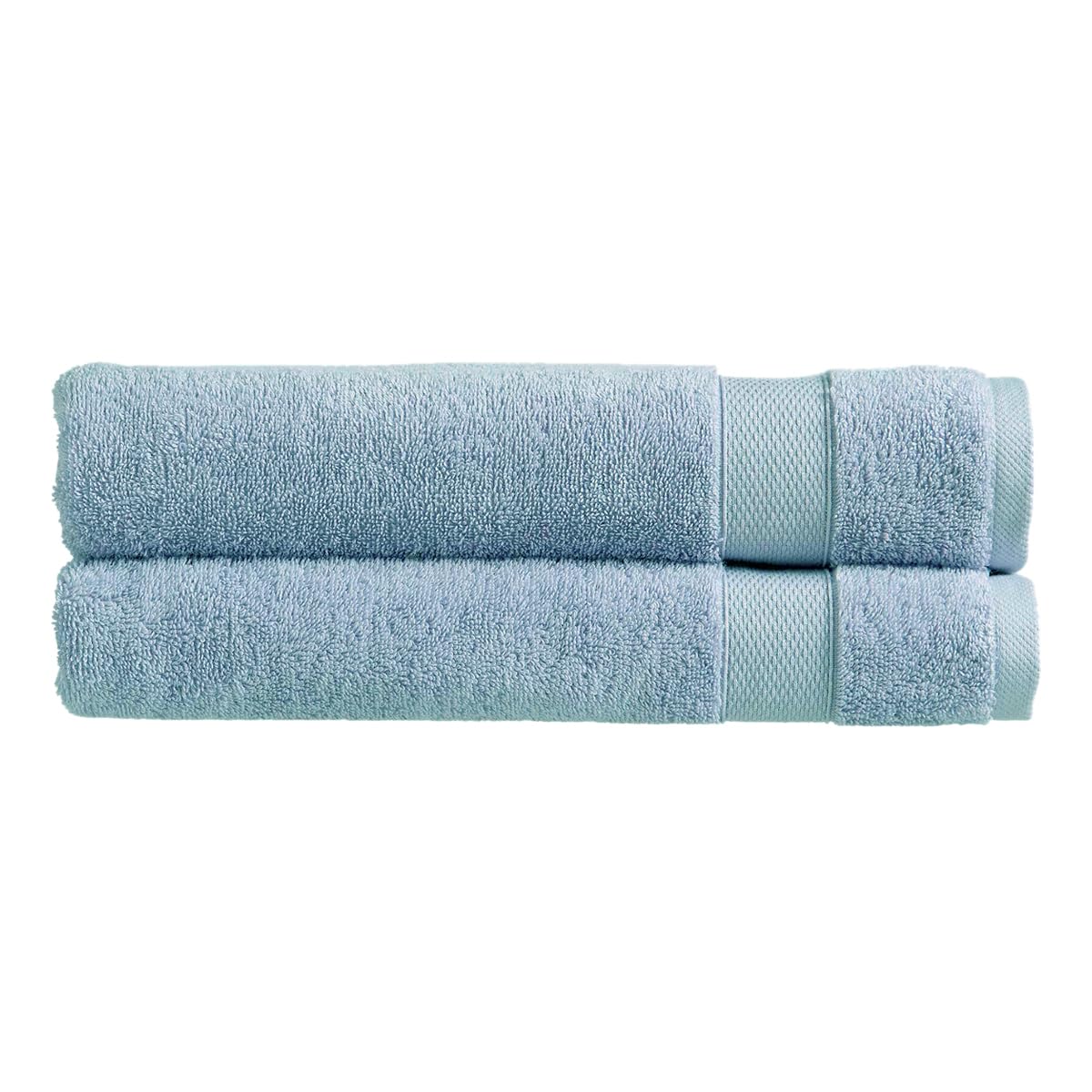 Christy Refresh Blue Bath Sheets - Set of 2 Combed Cotton 550GSM Towels