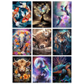 9 Pack Animal 5D Diamond Painting Kits for Adults, 12x16in