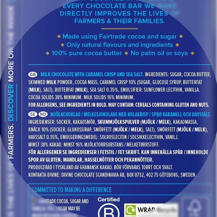 Salted Caramel Milk Chocolate Bar - Fairtrade (Pack of 15)
