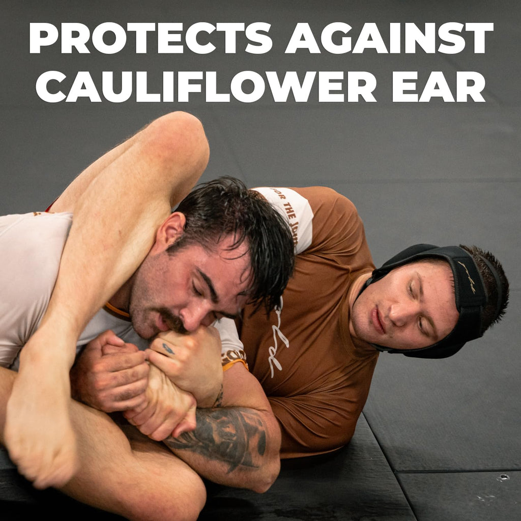 Gold BJJ Headgear | Cauliflower Ear Protection for Jiu Jitsu & Wrestling