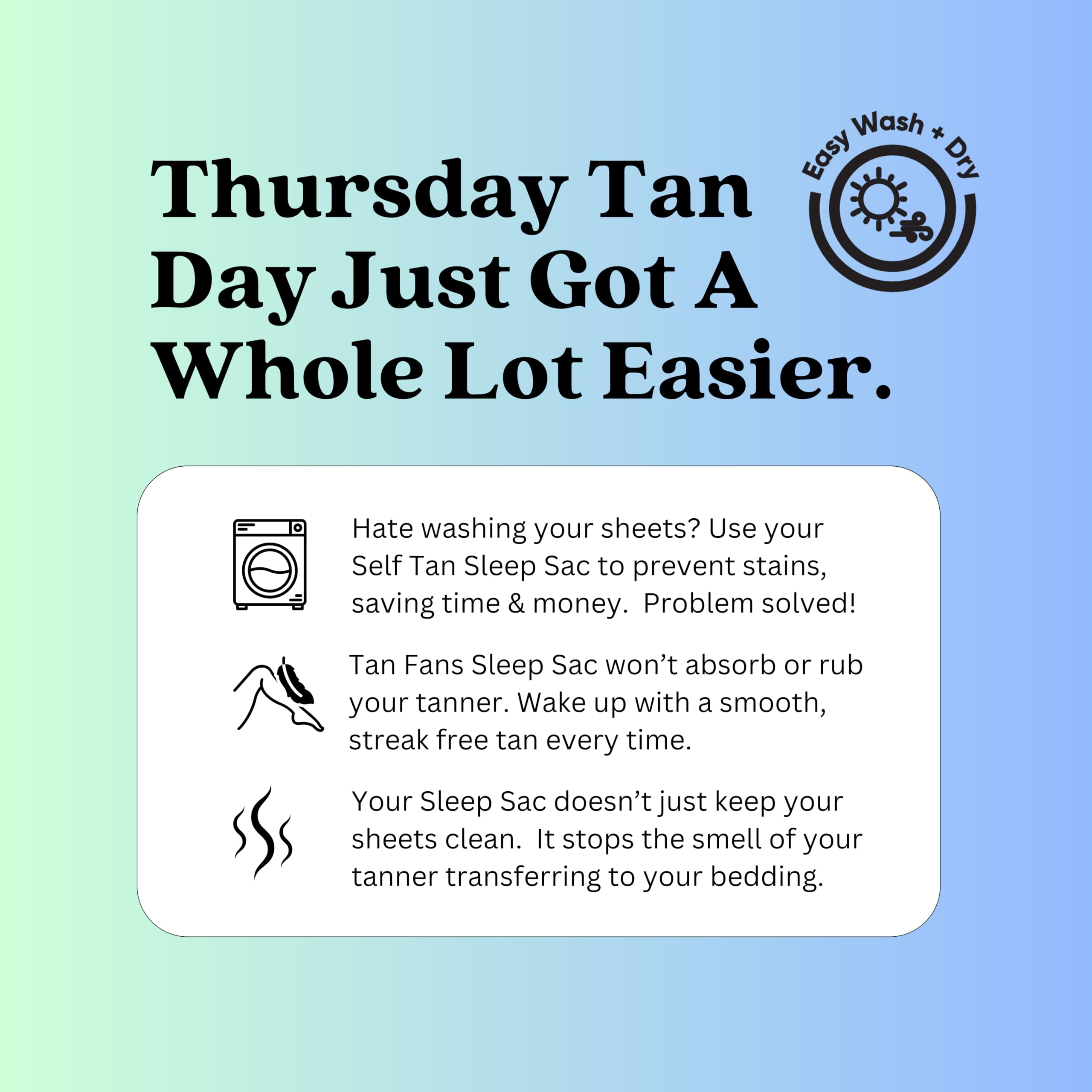 Tan Fan Self Tan Sleep Sac | Pink Cooling Silky Poly Tanning Bed Liner