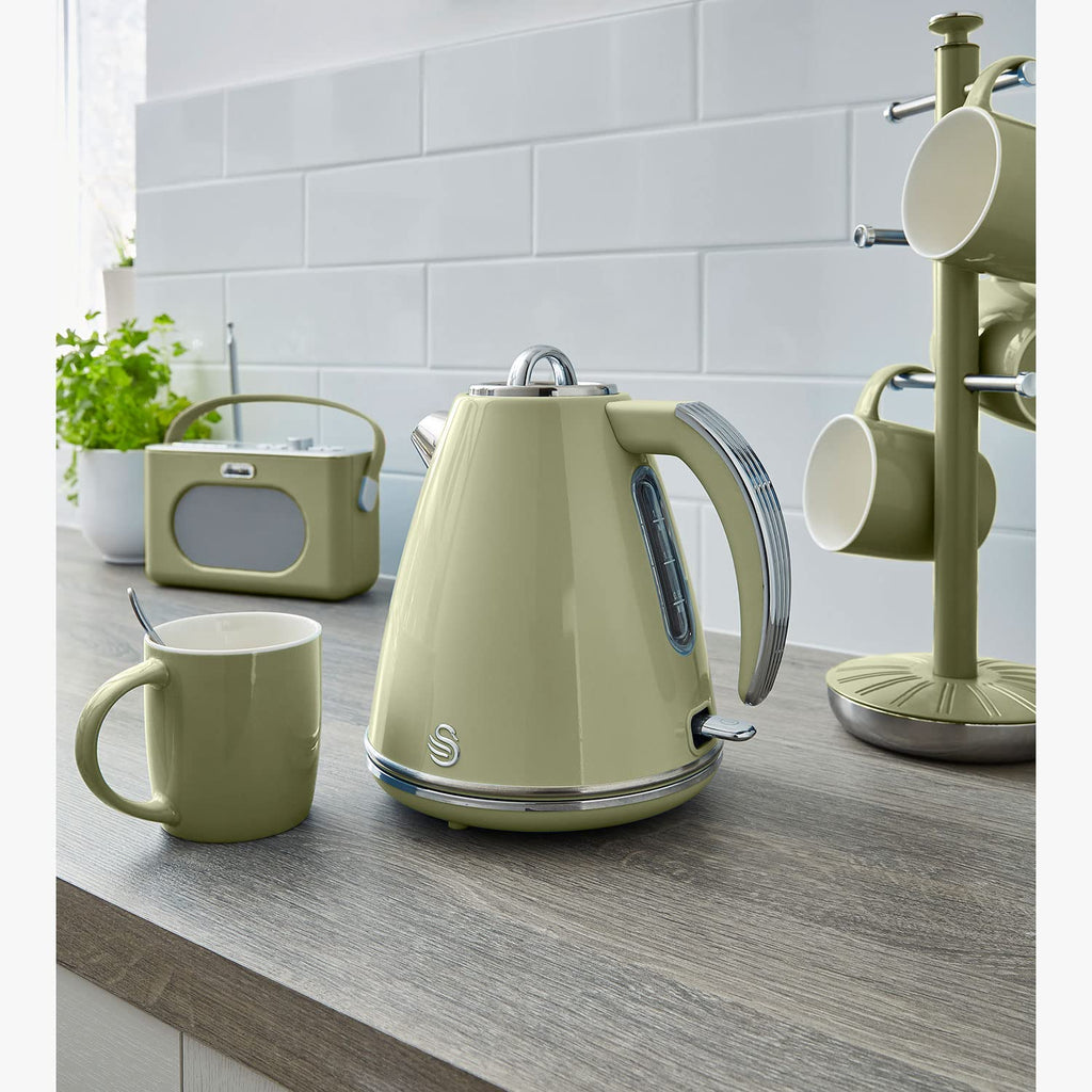 Swan Retro Jug Kettle – 1.5L Fast Boil Electric Kettle, Green