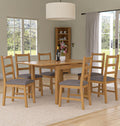 Hallowood Furniture Waverly Oak Extending Dining Table and Chairs Set 6 - image 1