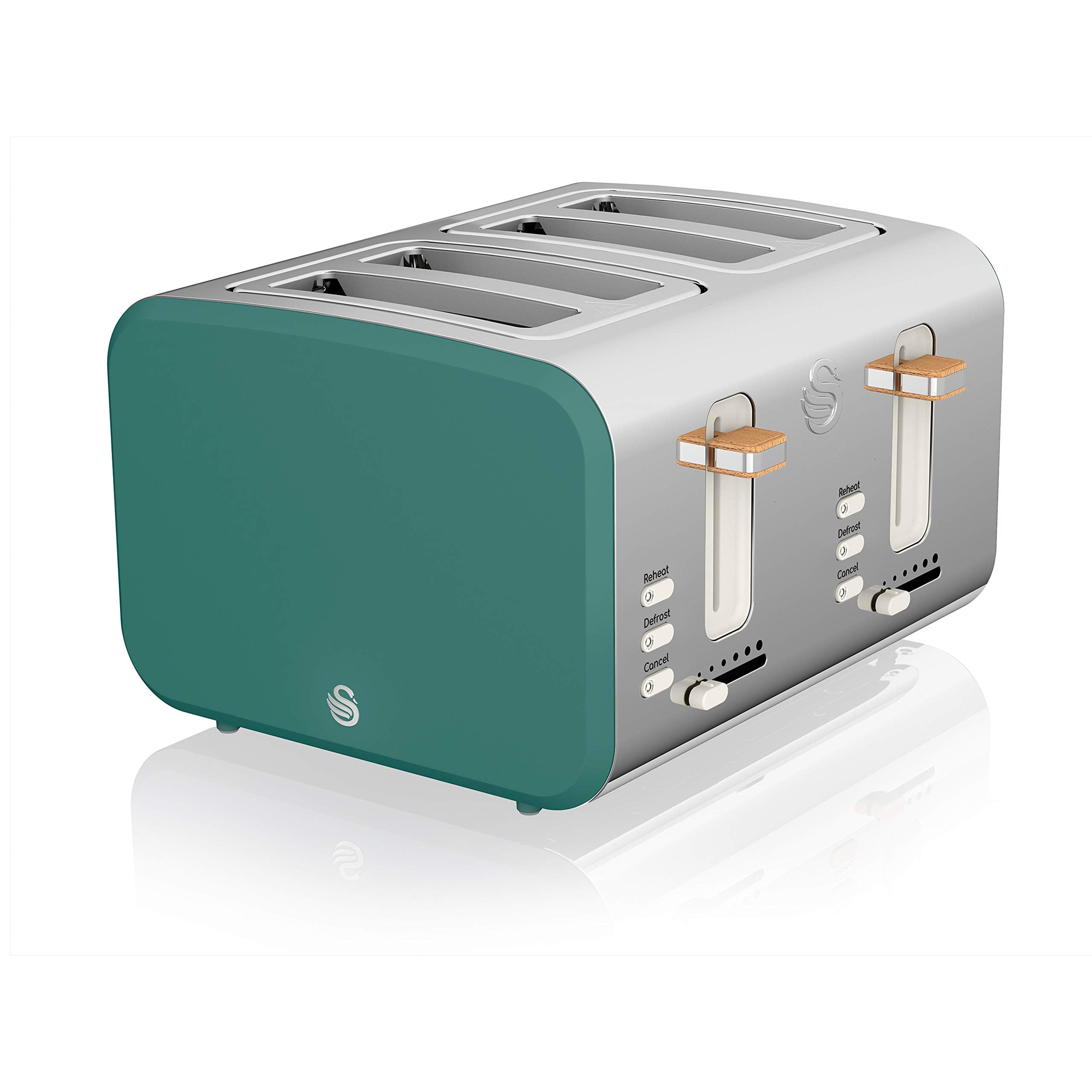 Swan Nordic 4-Slice Toaster – 1500W Green with 6 Browning Levels