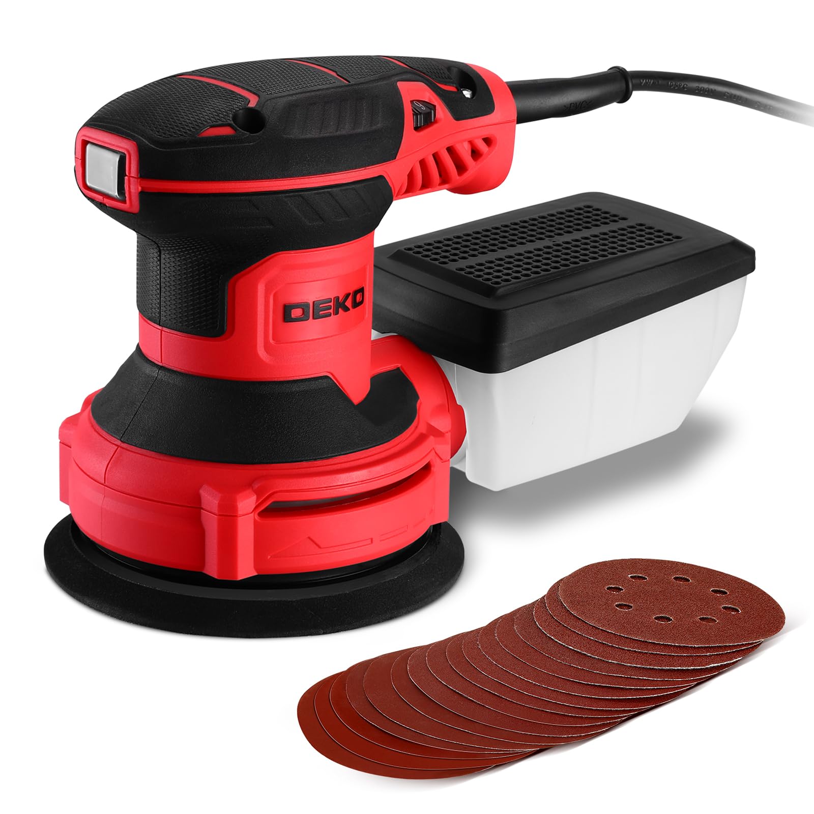 DEKOPRO 5-Inch Random Orbit Sander – 300W 6-Speed Electric Tool