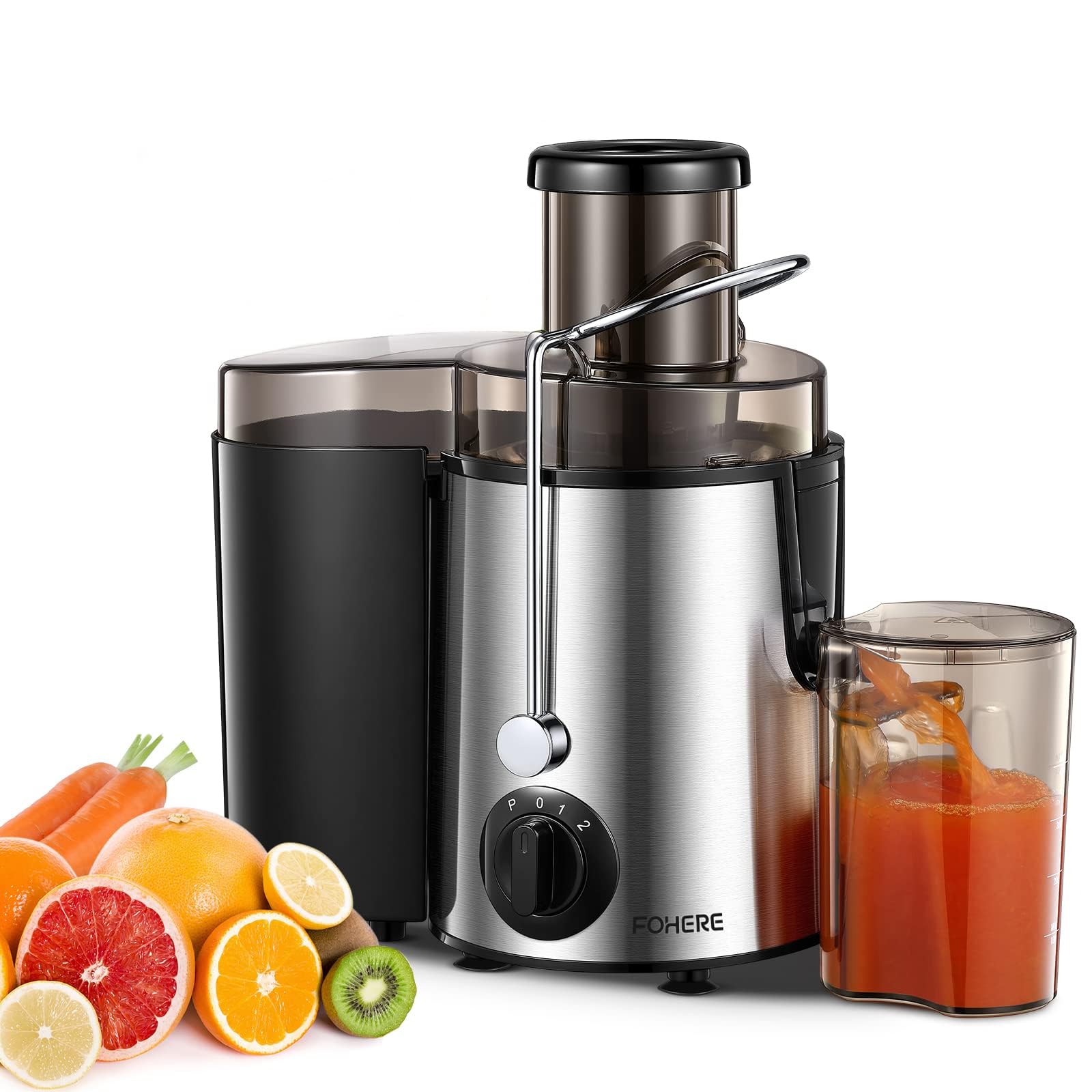 FOHERE Centrifugal Juicer Extractor | 3" Feed Chute & 3-Speed Control