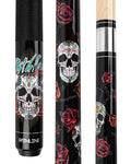 Pathline PL518 Pool Cue Stick | 58" Canadian Maple | Skull Design - 18oz