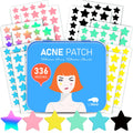 LitBear Star Acne Pimple Patches - 336 Hydrocolloid Dots with Case