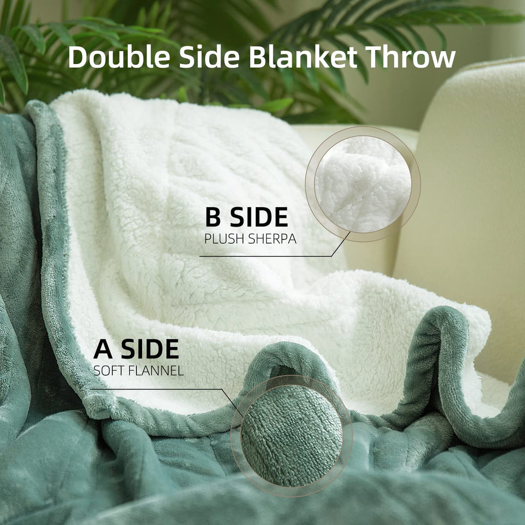 GOTCOZY Heated Blanket Electric Throw – Silky Plush 130x160cm (Green)