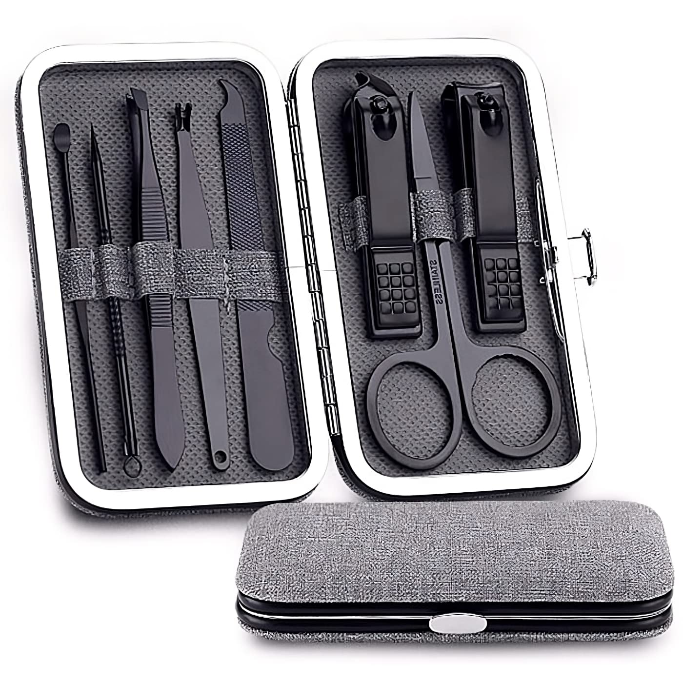 Nailey 8-in-1 Professional Manicure Set – Stainless Steel Travel Nail Kit
