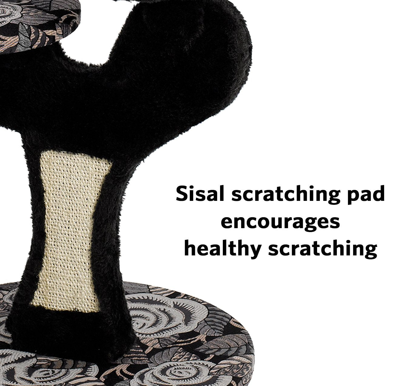 MidWest Salvador Cat Tree | Sisal Scratching Pad & Lounge, Black/White