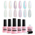 AIMEILI Gel Nail Polish Set - 6pcs Soak Off UV LED Manicure Gift Kit