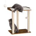 FourFurPets Cat Scratching Post – 68cm Sisal Tower – Vintage Brown