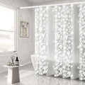 Jolof Store White PEVA Shower Curtain – Vintage Snowflake 200x240cm