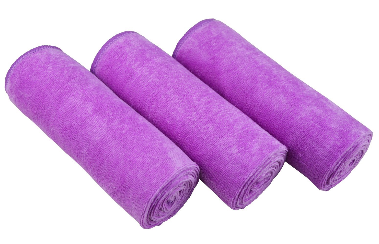 MAYOUTH Microfibre Sports Towels – 3-Pack Fast Drying Gym Towels, Purple