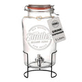 Smith's Mason Jars 5L Glass Drink Dispenser with Stainless Steel Tap
