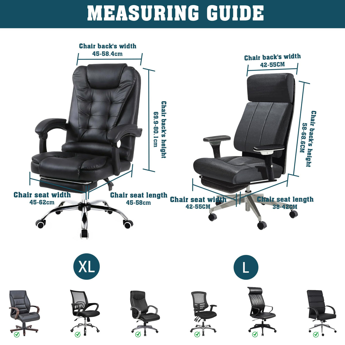 Office Chair Covers, Desk Chair Cover Universal Stretch Velvet Slipcover, Washable Plush Computer Chair Protector with Arm Covers - image 2