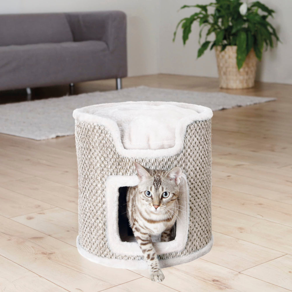 Trixie Ria Cat Tower - Sisal Scratching Condo with Padded Platform