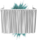 Jolof Store Erica L & U Shape Shower Curtain Rail - White Steel Pole