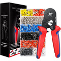 Preciva Ferrule Crimper Tool Set – 1200 Wire Connectors & Ratchet Pliers